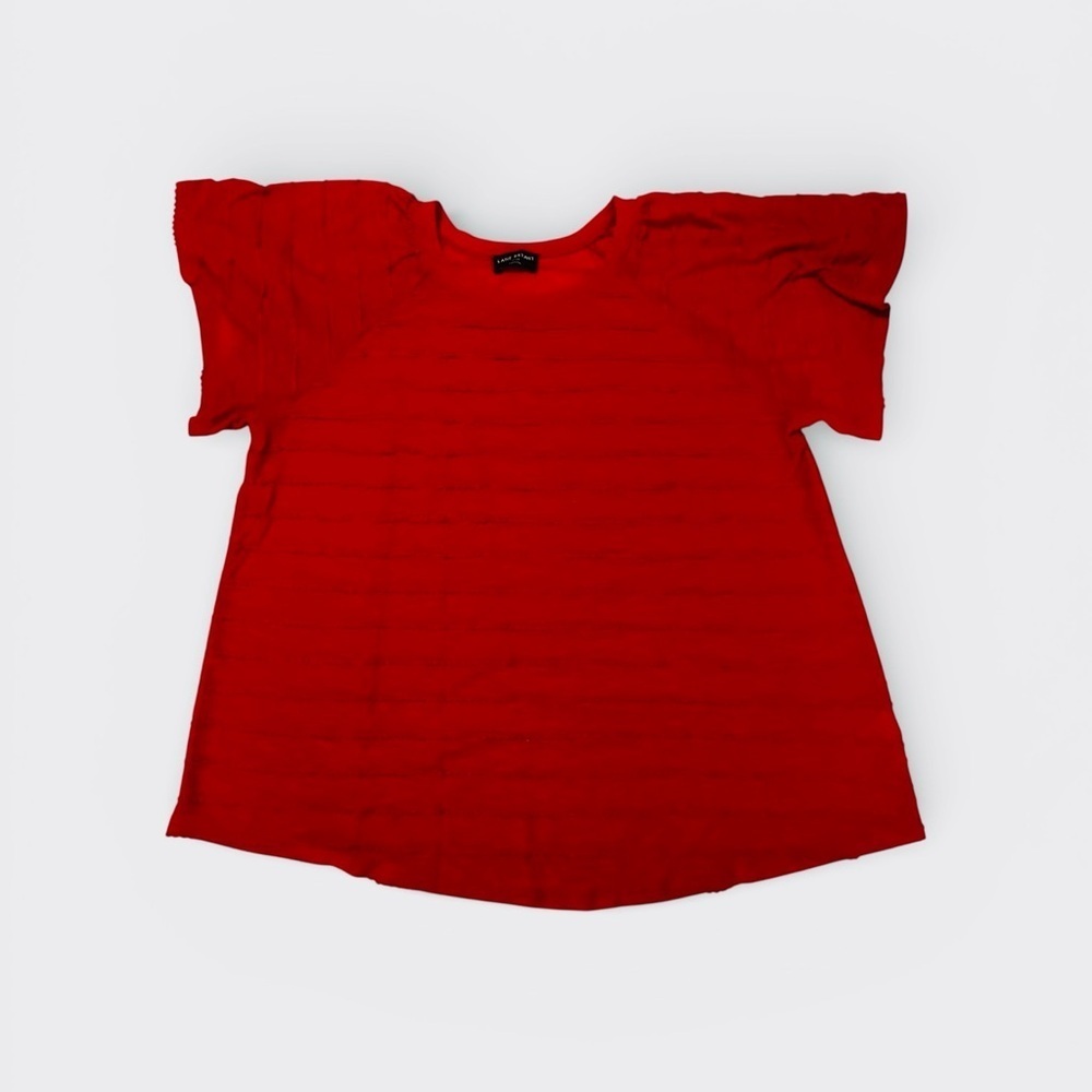 Lane Bryant Vibrant Red Textured Top